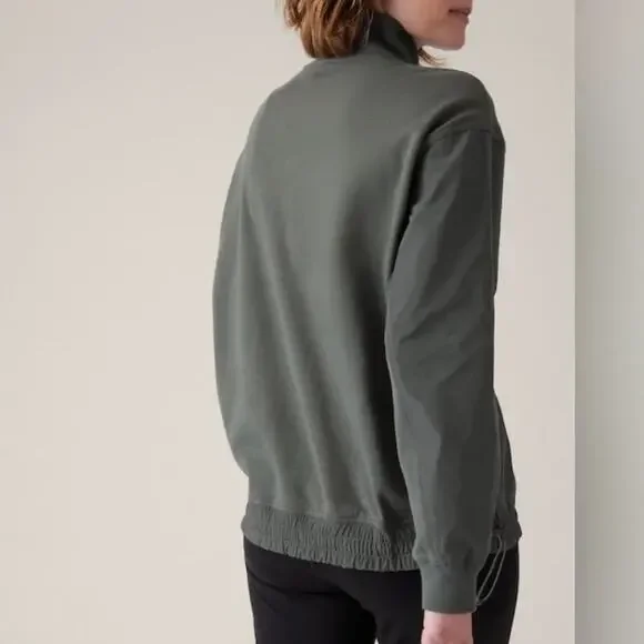 Athleta Triumph Hybrid Half Zip Sweatshirt XL - Picture 2 of 12